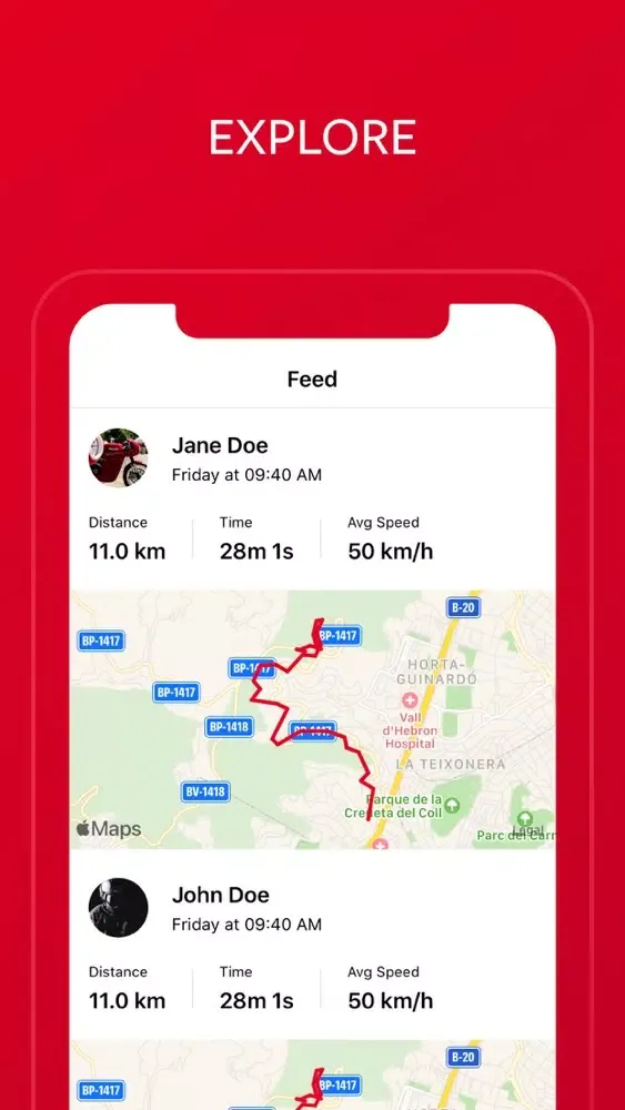 Captures d'écran de Riderly: Track your rides