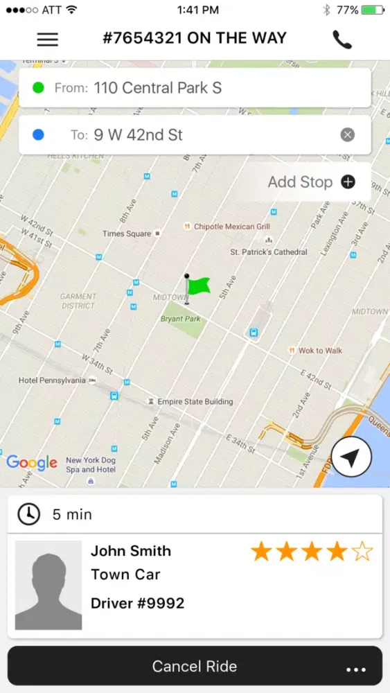 RideSafe Car Service Screenshots