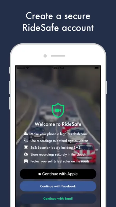 Ảnh chụp màn hình của RideSafe: #1 Dash Cam App