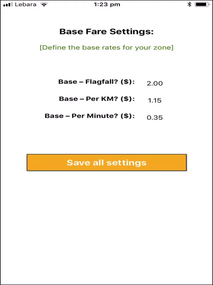 Uber Gross Fare Calculator iPad  Screenshots