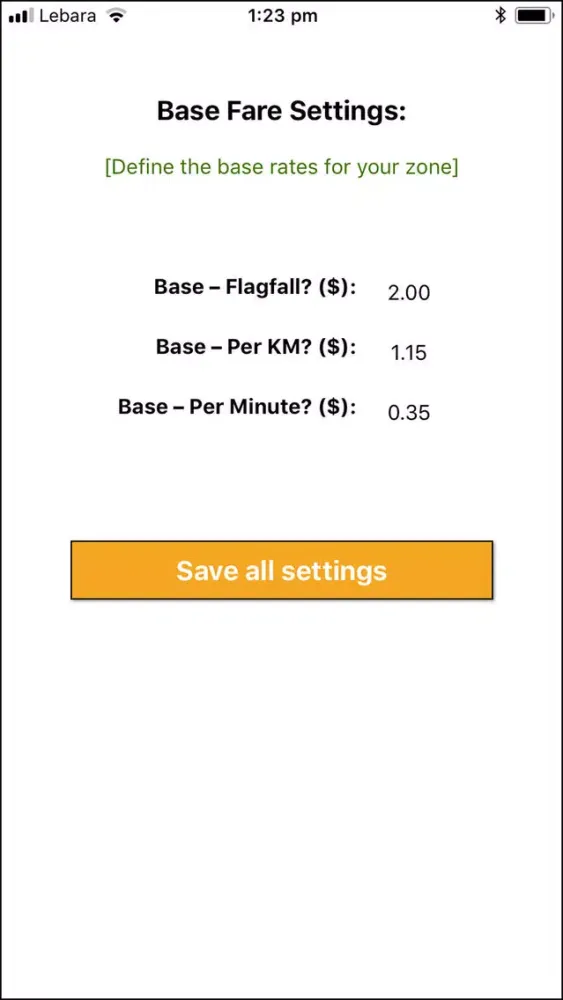 Uber Gross Fare Calculator Screenshots