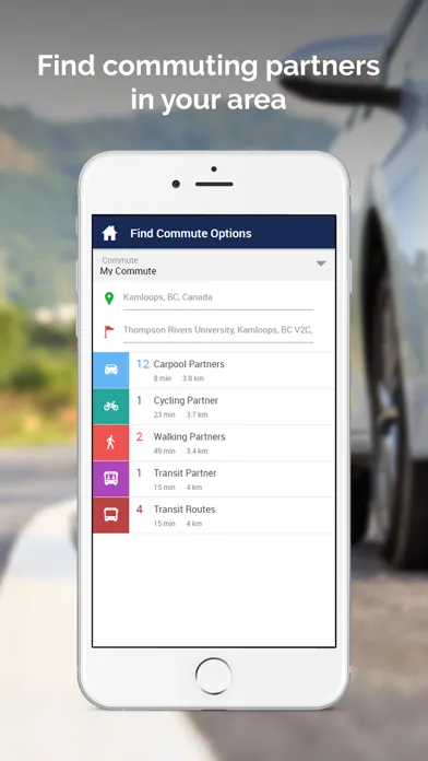 Tangkapan layar TRU Rideshare -  carpool app