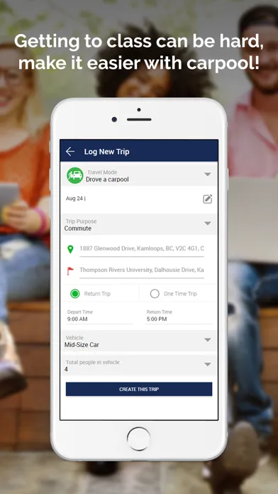 Tangkapan layar TRU Rideshare -  carpool app