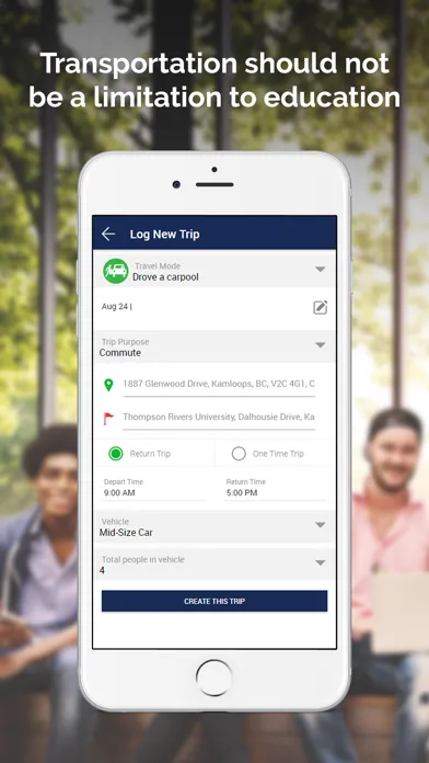 Tangkapan layar TRU Rideshare -  carpool app