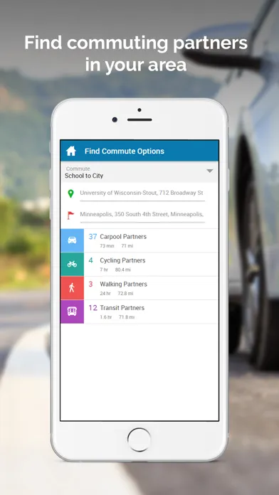Captures d'écran de UW-Stout Rideshare