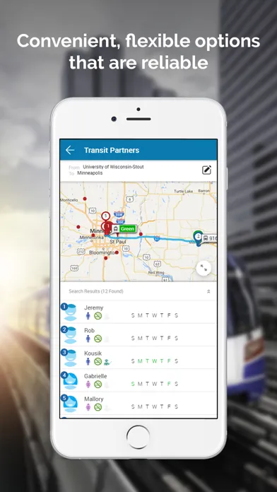 Captures d'écran de UW-Stout Rideshare