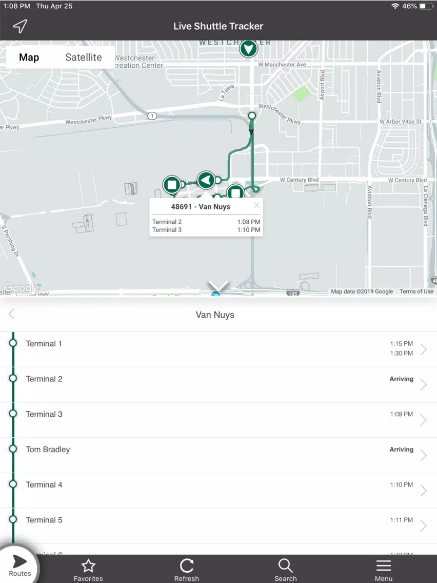 صور FlyAway Bus Tracker iPad 