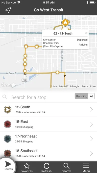 Tangkapan layar Go West Transit