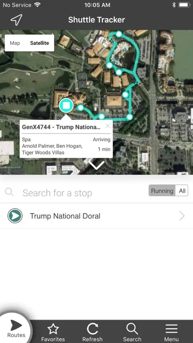 Capturas de tela do Trump Shuttle