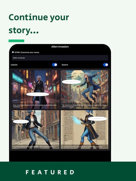 Ảnh chụp màn hình của AI Story Generator: Comic Book iPad 