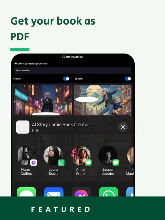 Ảnh chụp màn hình của AI Story Generator: Comic Book iPad 