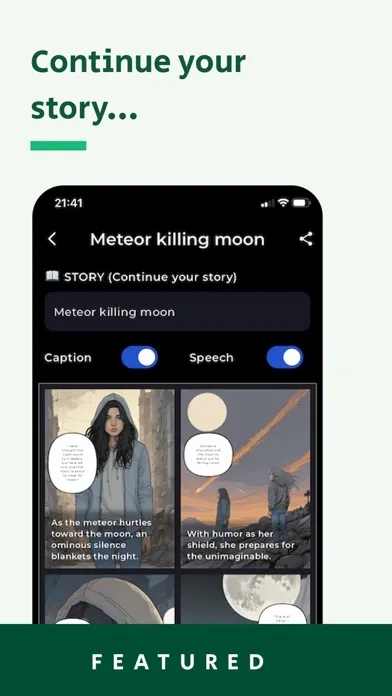 Ảnh chụp màn hình của AI Story Generator: Comic Book