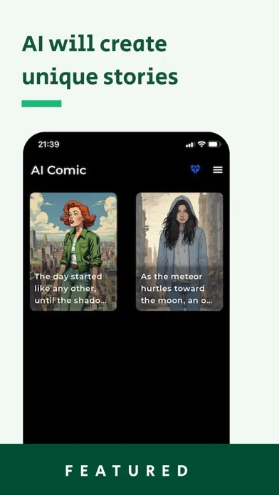 Ảnh chụp màn hình của AI Story Generator: Comic Book