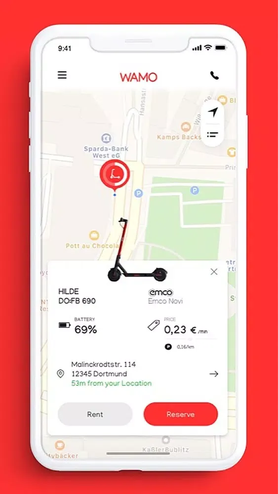 WAMO: E-Scooter leihen Ekran Görüntüleri