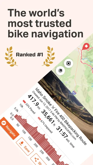 Ảnh chụp màn hình của Ride with GPS: Bike Navigation
