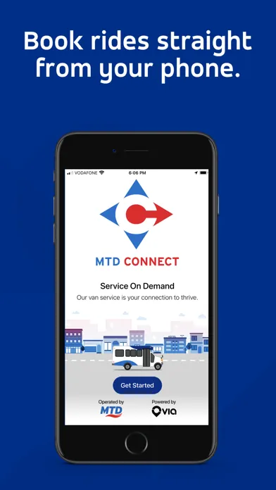 Tangkapan skrin MTD Connect - Powered by Via