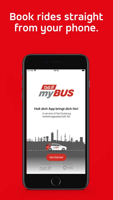 Capturas de pantalla de myBUS DVG