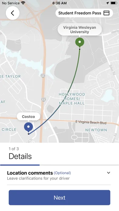 Hampton Roads Transit OnDemand سکرین شاٹس