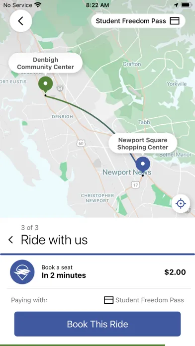 Hampton Roads Transit OnDemand سکرین شاٹس