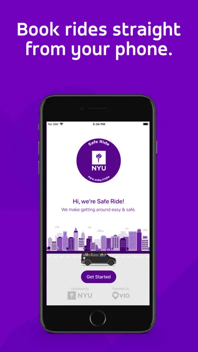 NYU Safe Ride Screenshots