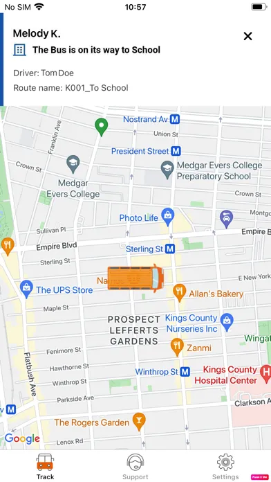 NYC School Bus Screenshots