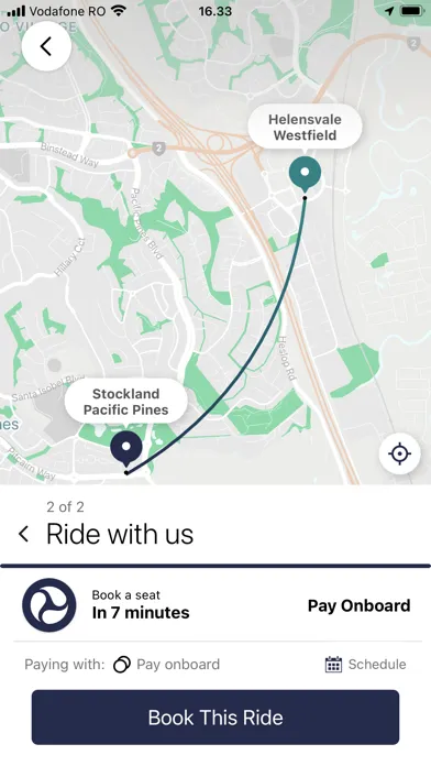 Tangkapan skrin Translink On Demand