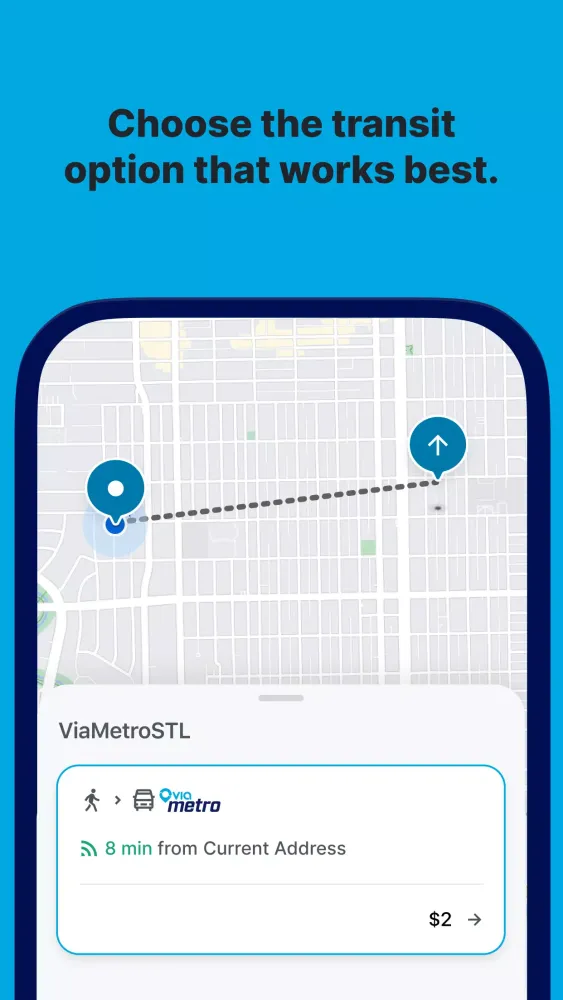 Ảnh chụp màn hình của Via Metro STL