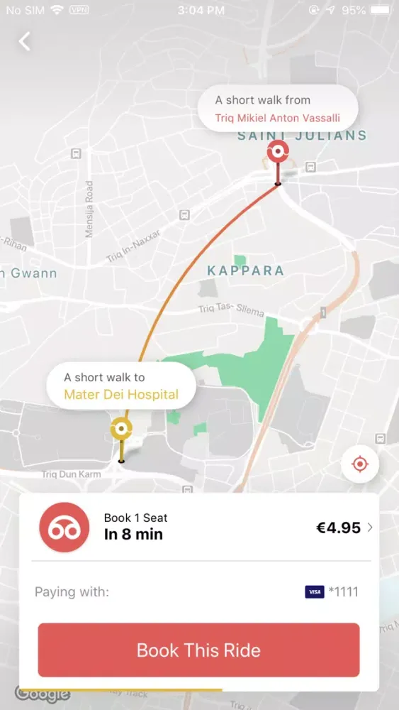 Captures d'écran de Cool Ride-Pooling