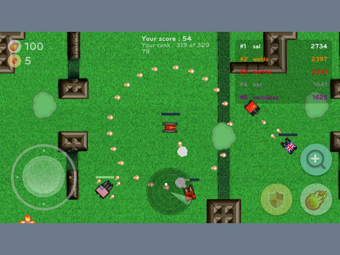 Скриншоты iTanky.IO - Best Online Multiplayer Battle War Game for Slither.IO iPad 