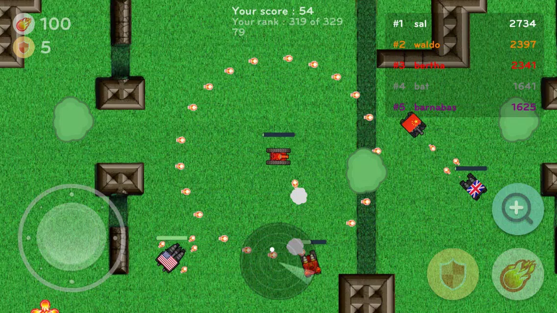 Скриншоты iTanky.IO - Best Online Multiplayer Battle War Game for Slither.IO