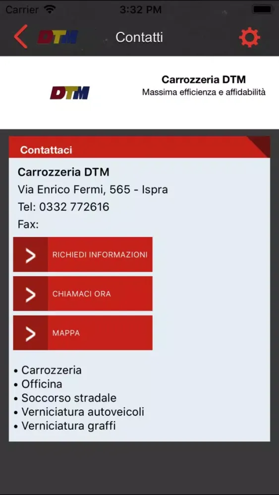 Ảnh chụp màn hình của Carrozzeria DTM