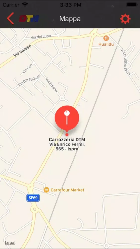 Ảnh chụp màn hình của Carrozzeria DTM