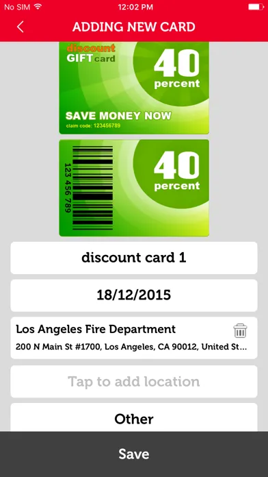 Скриншоты Discount Cards Organizer