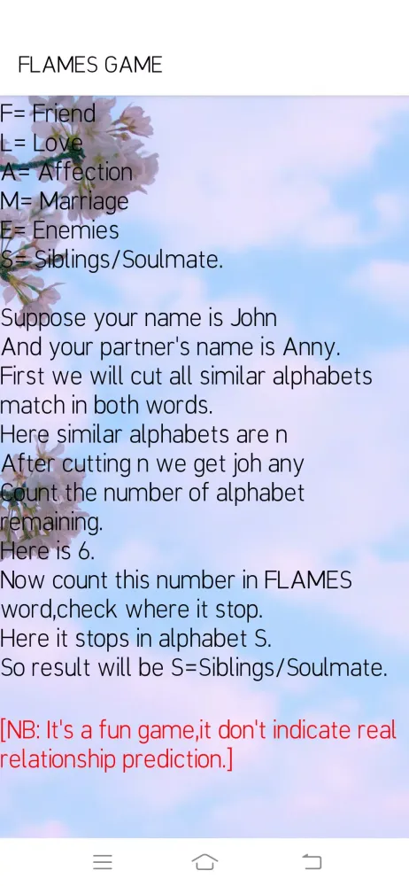 Flames Game スクリーンショット