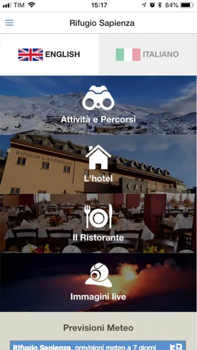 Capturas de tela do Rifugio Sapienza