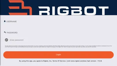 Captures d'écran de Rigbot ELD