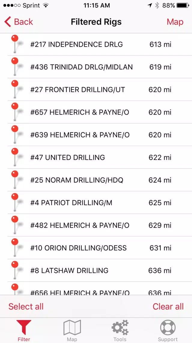 RigData Mobile Screenshots