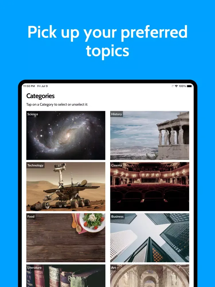 تصاویر Rigel – AI Powered RSS Feed iPad 
