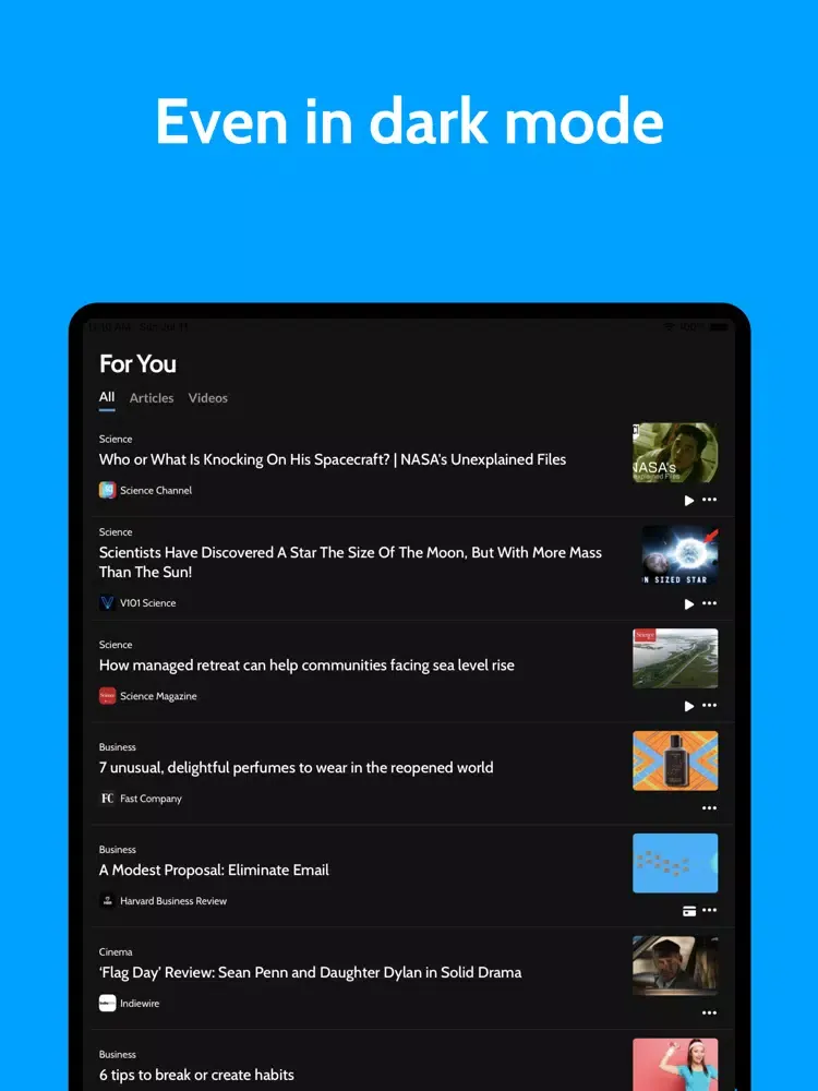 تصاویر Rigel – AI Powered RSS Feed iPad 