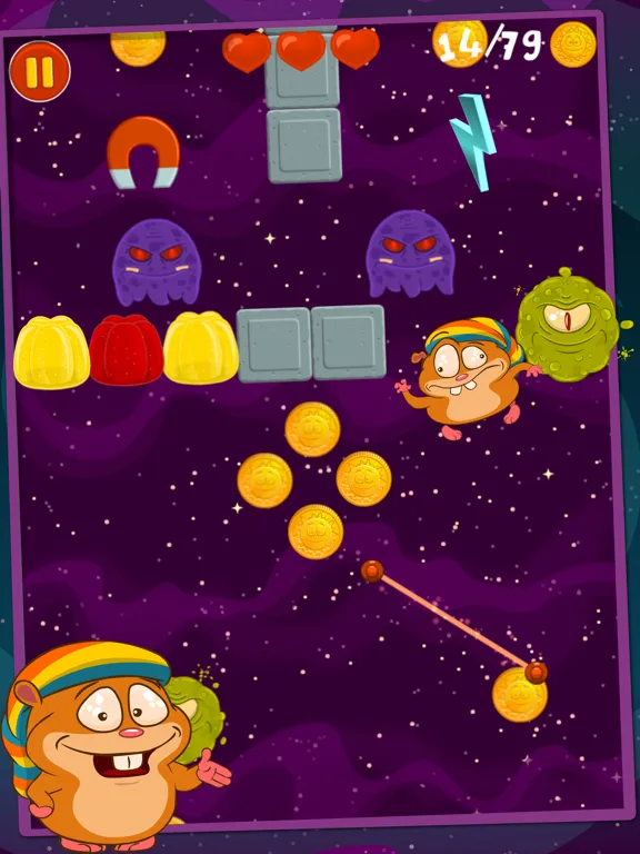 Capturas de tela do Rainbow Hamster iPad 