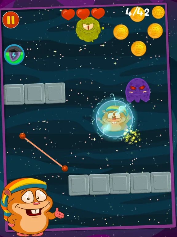 Capturas de tela do Rainbow Hamster iPad 