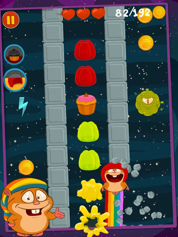 Capturas de tela do Rainbow Hamster iPad 