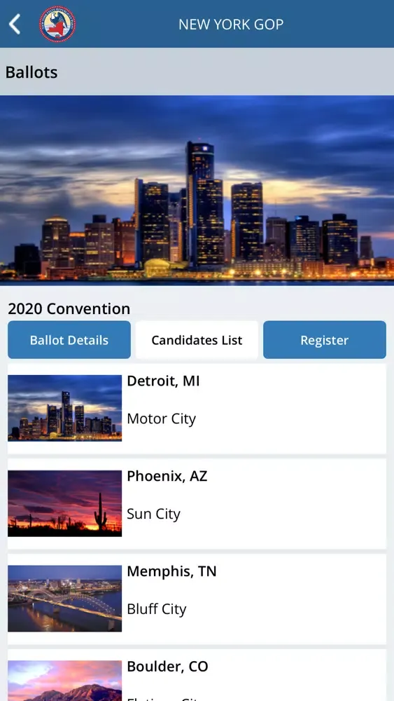 Ảnh chụp màn hình của New York State RepublicanParty