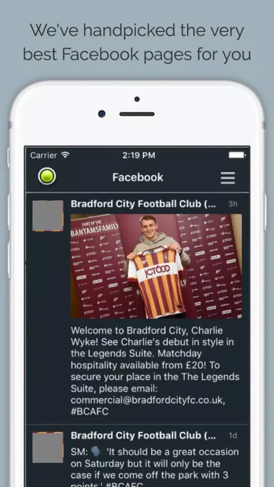 Ảnh chụp màn hình của Sport RightNow - Bradford City Edition