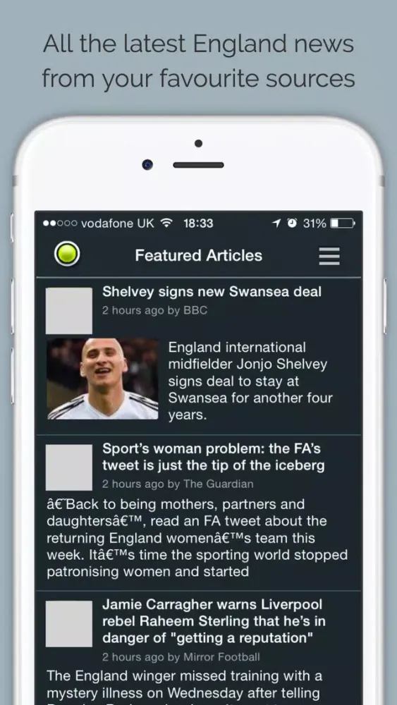 England Football SportRightNow سکرین شاٹس