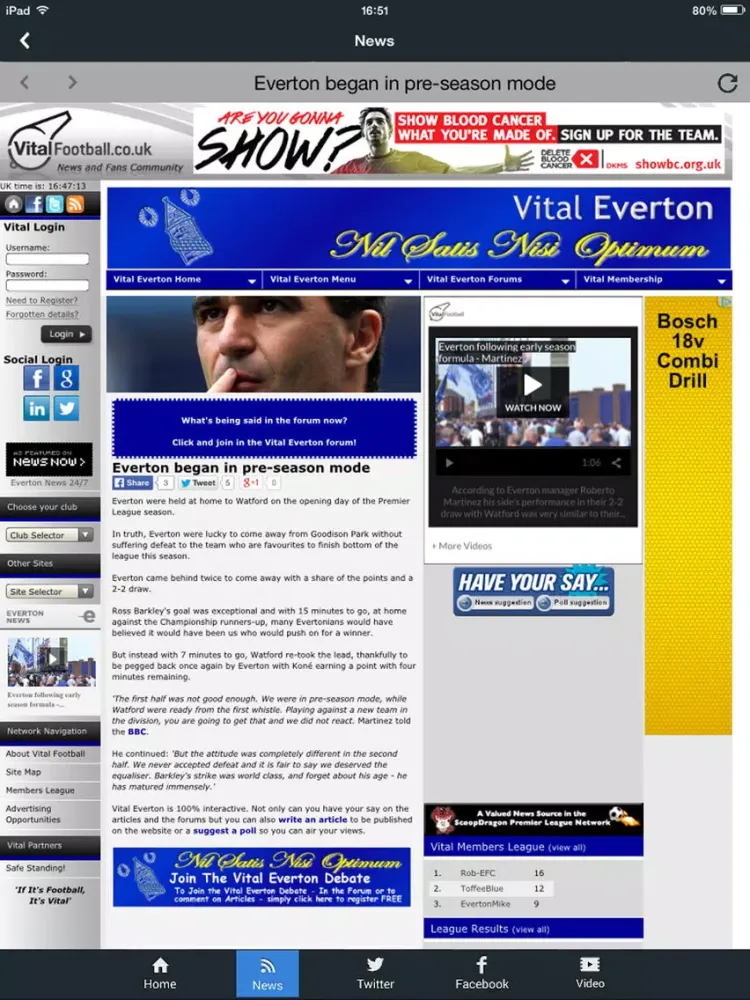 Sport RightNow - Everton Edition iPad  スクリーンショット