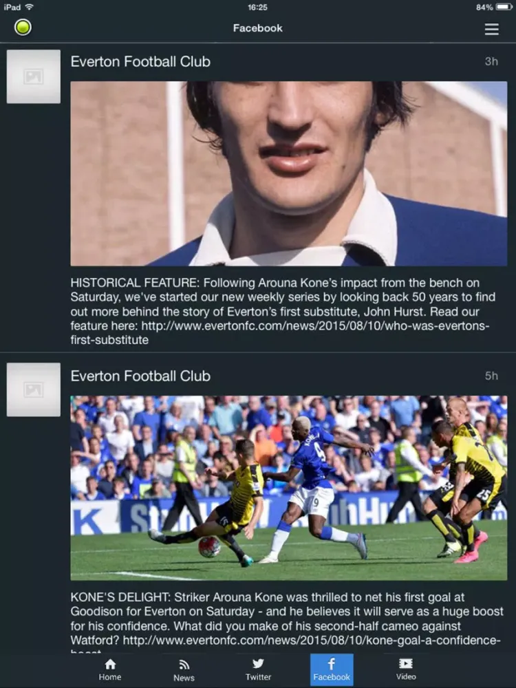 Sport RightNow - Everton Edition iPad  スクリーンショット