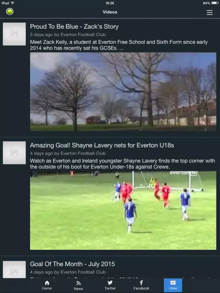 Sport RightNow - Everton Edition iPad  スクリーンショット