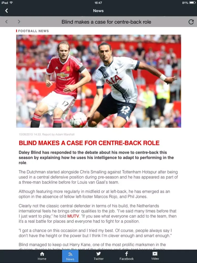 Sport RightNow - Man Utd Edition iPad  سکرین شاٹس