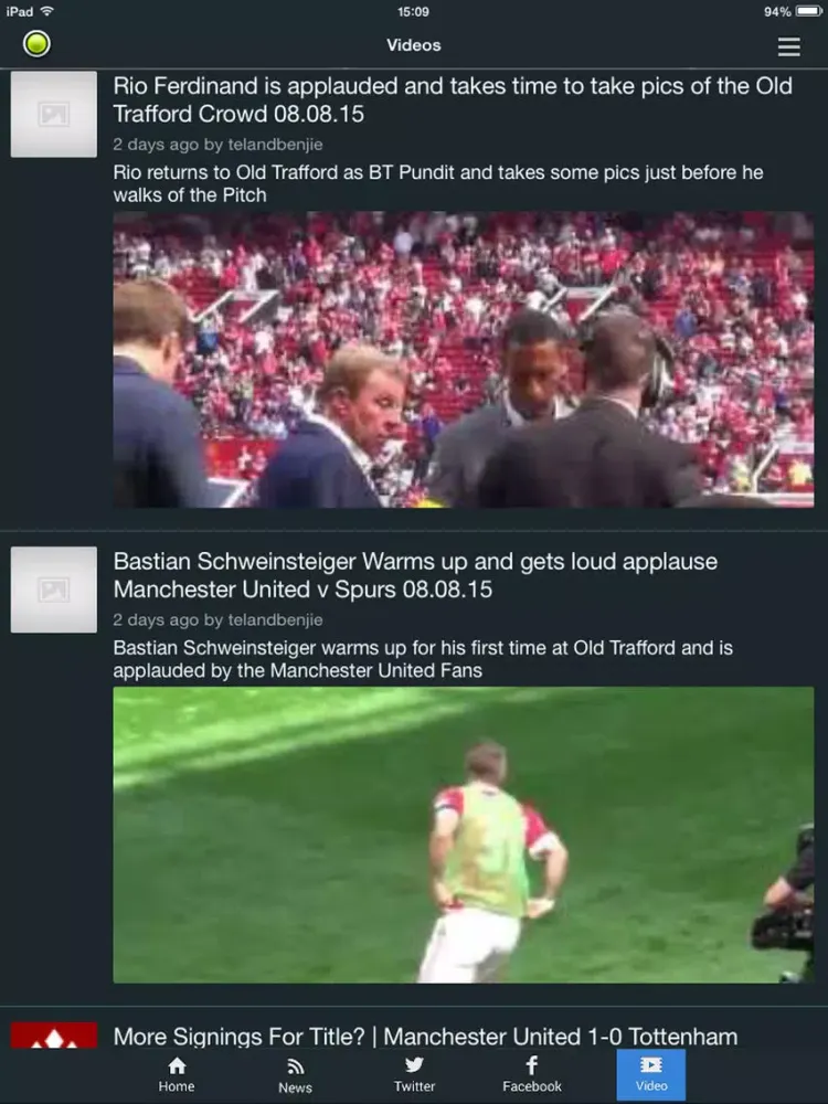 Sport RightNow - Man Utd Edition iPad  سکرین شاٹس